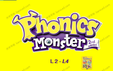 自然拼读教材《自然拼读怪兽 Phonics Monster》L1- L4学生书+练习册+音频+教师PPT