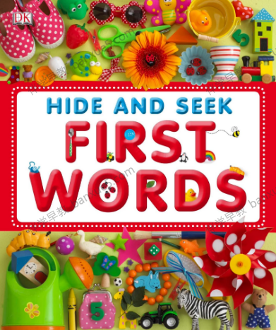 幼儿早教英语认知书《Hide and Seek First Words》亲子游戏单词识字书-英文绘本-第1张