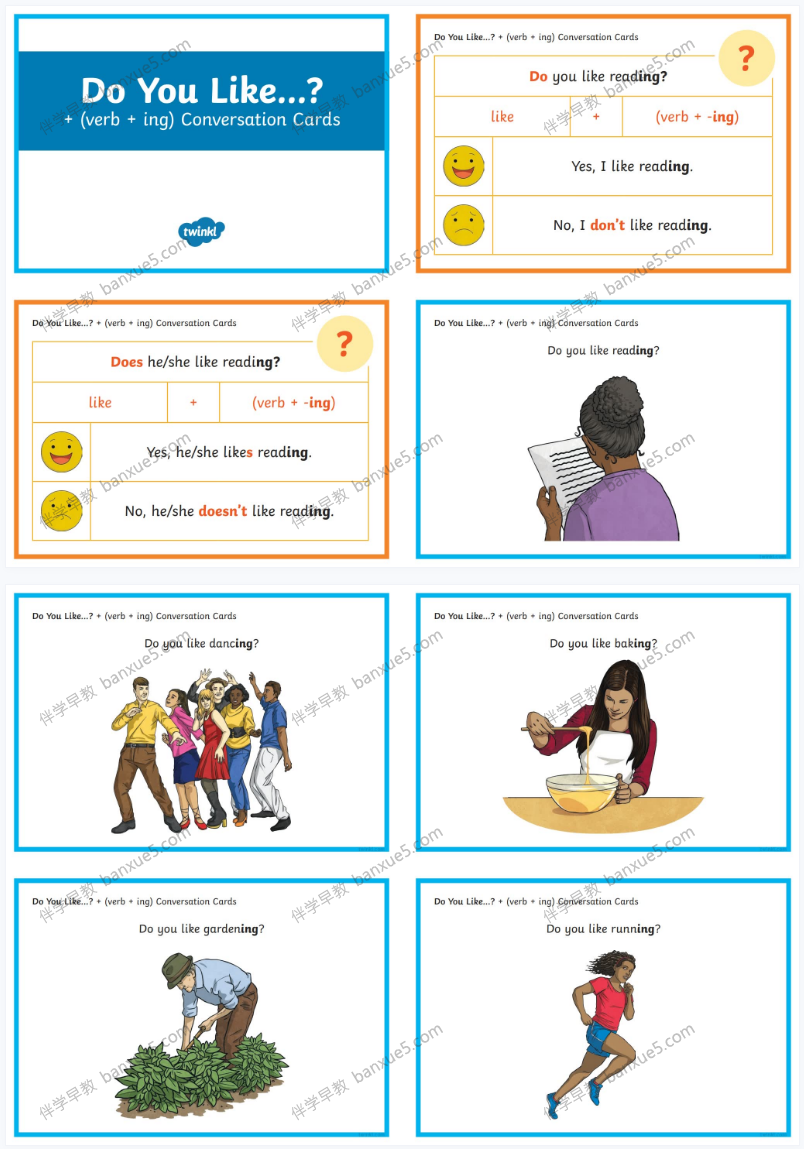 儿童英语启蒙《英语问题闪卡》11套共23个PDF-英语课堂-第2张